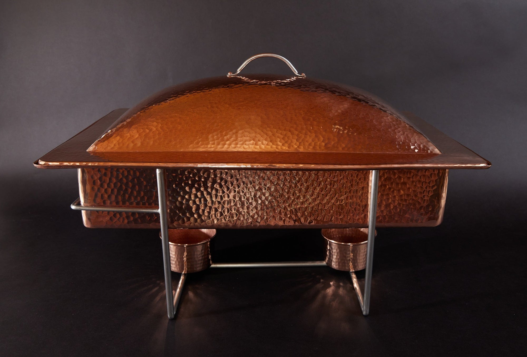 Hammered Copper Chafing Dish Rectangular