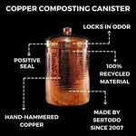 Copper Compost Bin Kitchen Canister