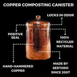 Copper Compost Bin Kitchen Canister
