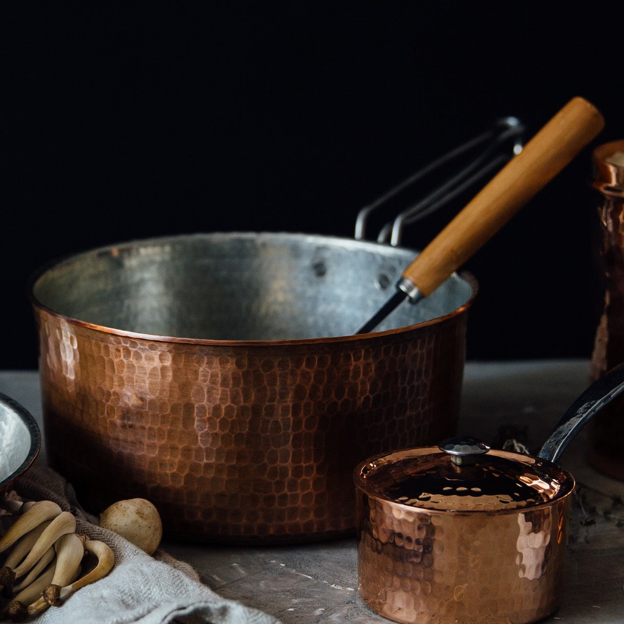 Hammered Copper Saucepan