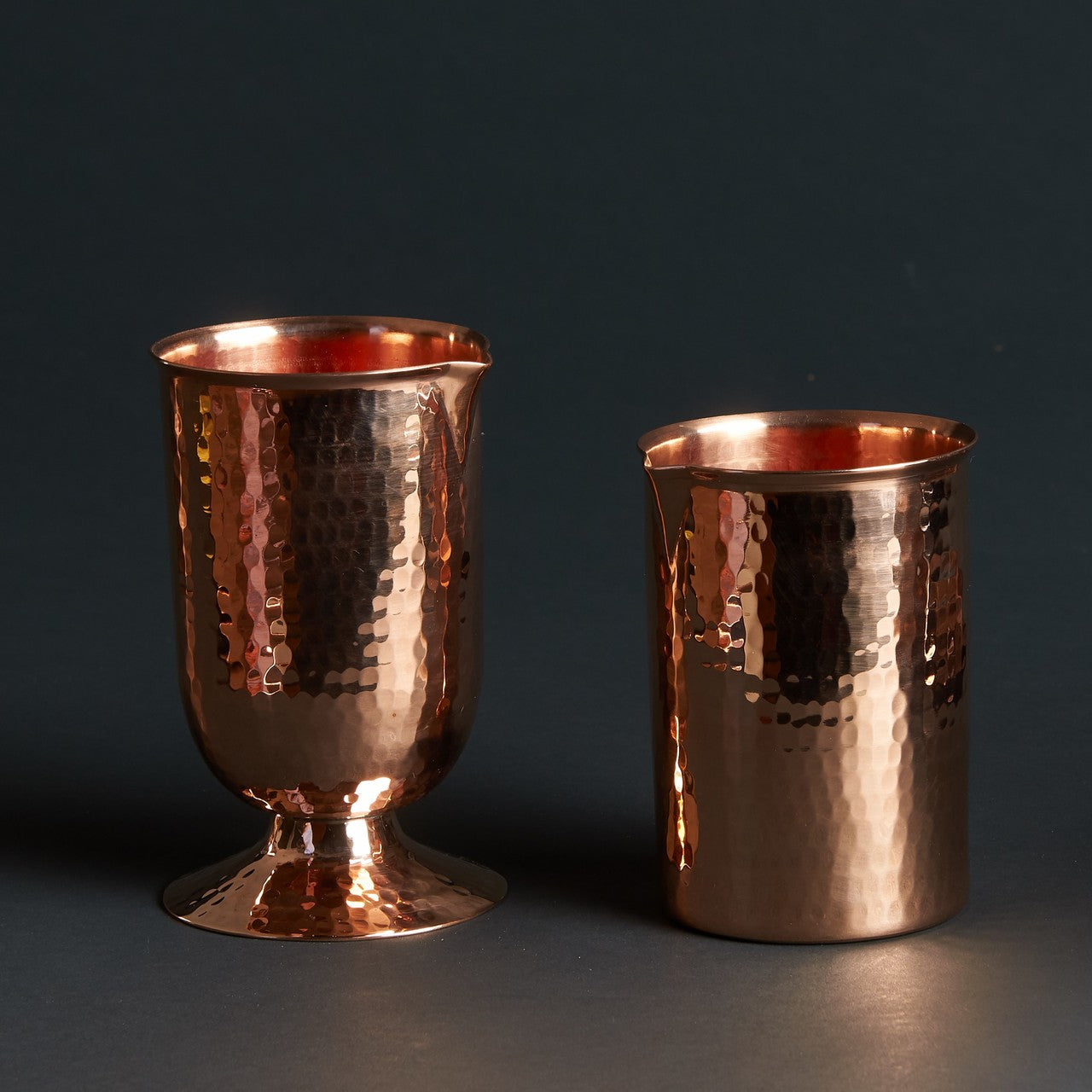 Handmade Hammered Copper Martini Glass - 300ml, Bright Copper, Keeps Drinks Cold, Unique Cocktail Glass