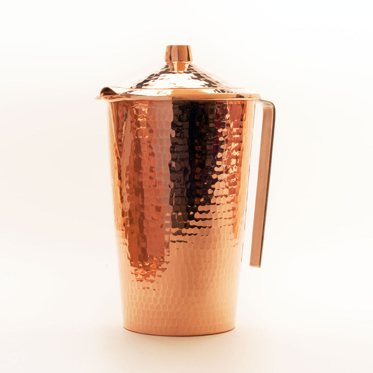 copper pitcher with lid