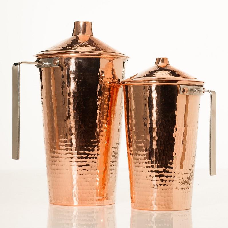 copper pitcher with lid