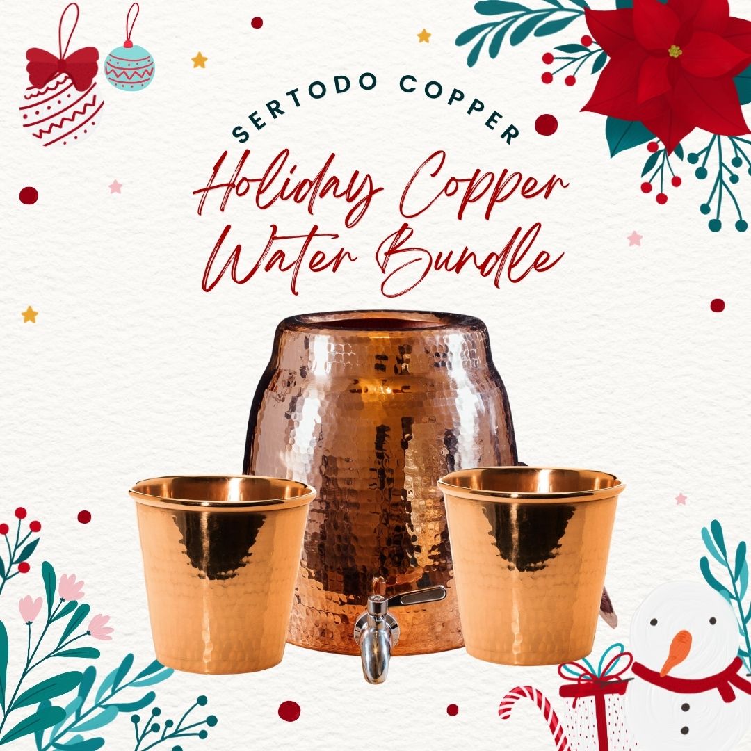 Holiday Copper Water Bundle - Copper Niagara Water Dispenser + 2 Apa cups