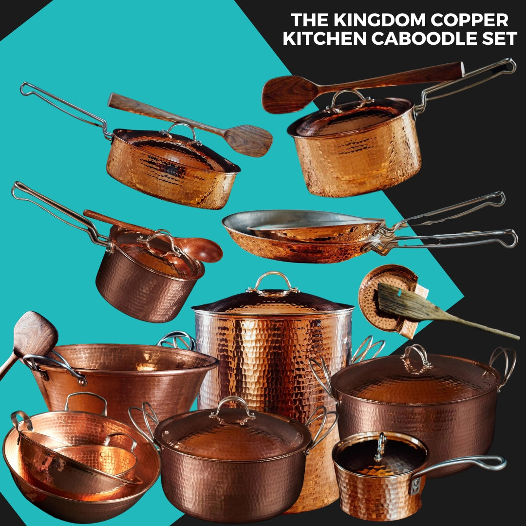 Hammered Copper Cookware Gift Set